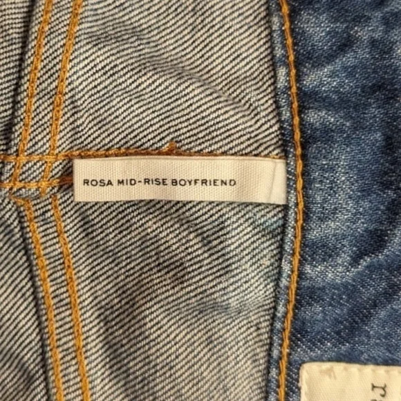 Rag & Bone Rosa Mid Rise Boyfriend Rigid Women's Jeans in Clover (24) - Picture 8 of 8